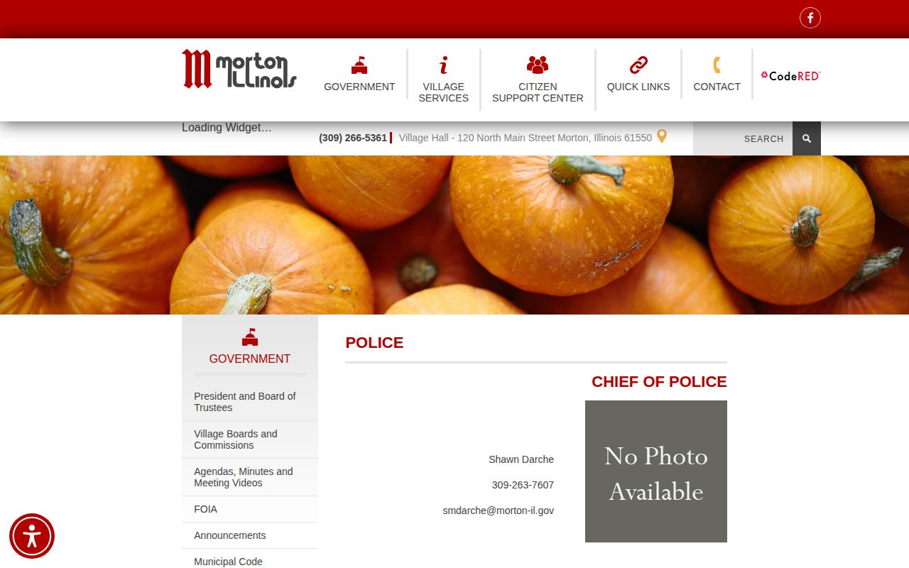 Morton Police Department contact and records reference page