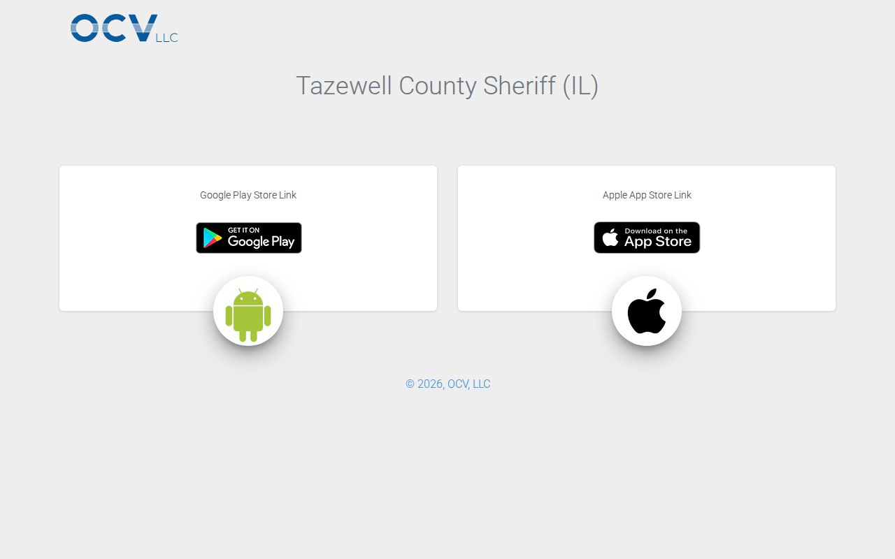 Official Tazewell County Sheriff app landing page for warrants and alerts