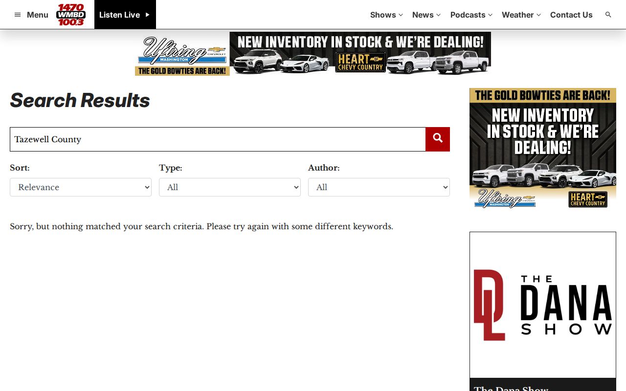 WMBD Tazewell County local news search archive